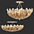 Crystorama Broche Gold Ceiling Light 3D model small image 1