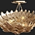 Crystorama Broche Gold Ceiling Light 3D model small image 3