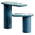 Sleek Cantilever Side Table 3D model small image 2
