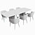 Elegant Porada Alan Botte Table with Celine Chairs 3D model small image 3