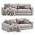 Ferlea Simple Sofa: Minimalistic Comfort 3D model small image 2