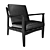 Silas Copper-Black Armchair 3D model small image 4