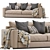 Ferlea Leather Sofa: Sleek & Elegant 3D model small image 1