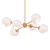 Milk Glass Chandelier - 6-Light Elegance 3D model small image 1