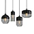 Sleek Nordic Glass Pendant Light 3D model small image 1