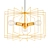 Golden Wire Cage Chandelier 3D model small image 1
