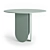 Sleek Steel U Table 3D model small image 4