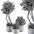 Evergreen Needle Tree & Bush Set 3D model small image 4