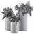 Concrete Pot Plant Set 3D model small image 5