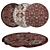 Elegant Round Rugs Set 3D model small image 1