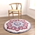 Round Rugs Set: VRay & Corona Materials 3D model small image 2