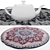 Round Rugs Set: VRay & Corona Materials 3D model small image 4