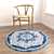 Round Rugs Set: VRay & Corona Materials 3D model small image 6