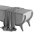 Mocha Finish Metal Bench: Granduca Collection 3D model small image 6