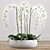 Elegant Orchid Arrangement: 3D Model 3D model small image 3