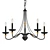 Westchester County 28" Sand Coal Chandelier 3D model small image 1