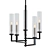 Savoy House Folsom 16.5" Matte Black Chandelier 3D model small image 1