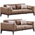 Elegant Porada Sofa: Sofa Fellow 3D model small image 1