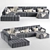 Sophisticated Moon Sofa 3D model small image 2