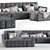 Sophisticated Moon Sofa 3D model small image 3