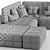 Sophisticated Moon Sofa 3D model small image 6