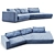 Baxter Budapest Soft Sofa 3D model small image 2