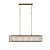 Sleek Brass and Linen Pendant 3D model small image 2