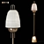 Signal X: Sleek Metal and Glass Floor Lamp 3D model small image 1