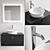 Duravit White Tulip Vanity Set 3D model small image 1