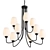 Kichler Valserrano 31: Black 9-Light Chandelier 3D model small image 1