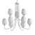 Kichler Valserrano 31: Black 9-Light Chandelier 3D model small image 2