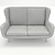 Elegant Baxter Dolly Sofa Set 3D model small image 5