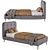 Tiffany 90 Signal Meble Bed - Stylish and Versatile 3D model small image 1