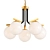 Golden White Bertilde Chandelier 3D model small image 1