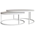 Sleek Wire Coffee Table Set 3D model small image 2
