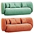 Rico 3 Seater Sofa: Modern Elegance by ferm Living 3D model small image 1