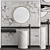 Elegance Defined - Marble Bathroom Set 3D model small image 1