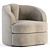 Elegant Velvet Armchair: Munna's Josephine 3D model small image 1