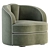 Elegant Velvet Armchair: Munna's Josephine 3D model small image 3