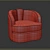 Elegant Velvet Armchair: Munna's Josephine 3D model small image 4