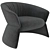 Modern Elegance: Swale High Armchair 3D model small image 3