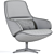 Elegant Aston Club Armchair 3D model small image 3