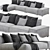 Contemporary NEOWALL Modular Sofa 3D model small image 3