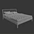 Elegant Rattan Bed Frame 3D model small image 3