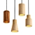 Enchanting Wooden Pendant Light 3D model small image 1