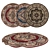 Stylish Round Rug Set - 6 Pieces 3D model small image 1