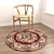 Stylish Round Rug Set - 6 Pieces 3D model small image 2