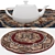 Stylish Round Rug Set - 6 Pieces 3D model small image 4