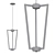 Sleek Pendant Lighting Tube 3D model small image 2