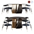 Hege Table and Frame Chair Set 3D model small image 1